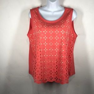 Temt pink sleeveless blouse size 14